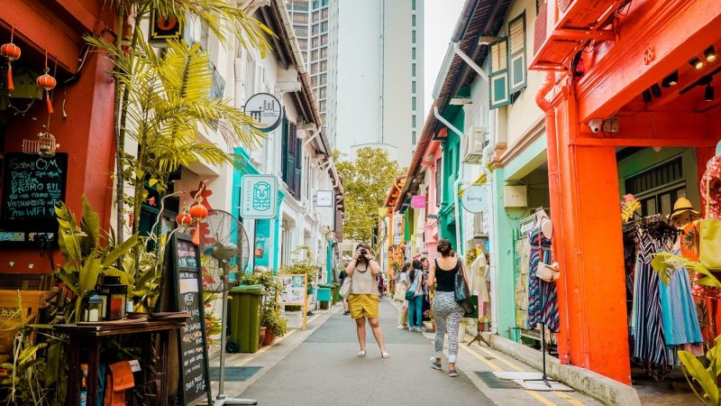 Shopping street Haji Lane in Singapore