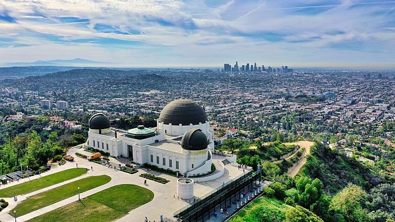 The view from Griffith Observatory in Los Angeles, California