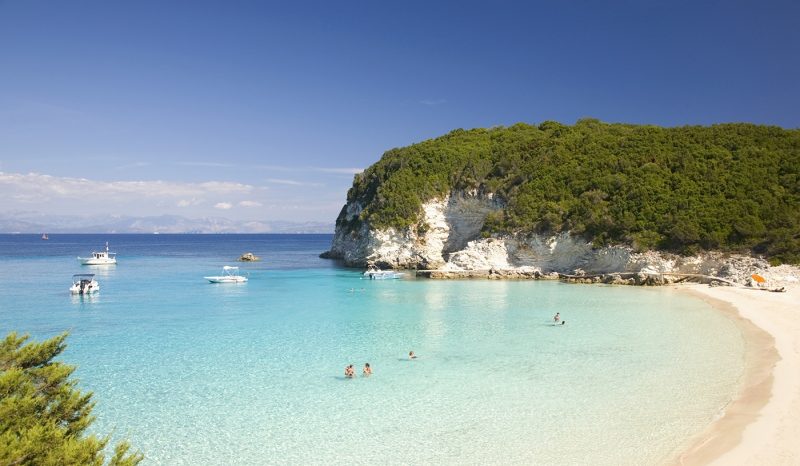 People in Ionian Sea in Corfu