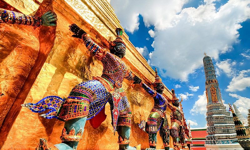 Wat Phra Kaew Temple in Bangkok, Thailand