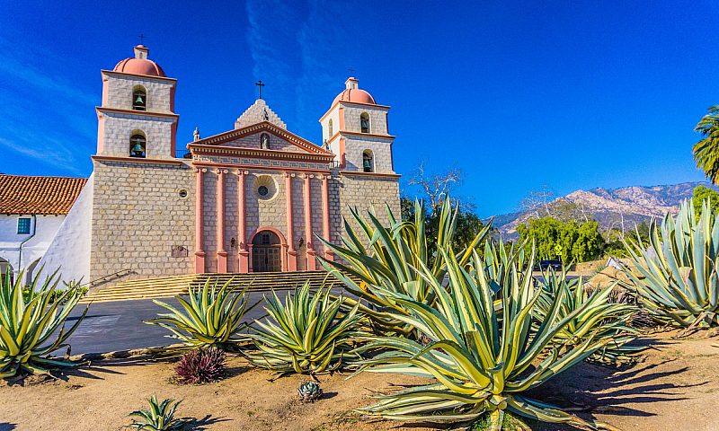 Old Mission, a cultural and historic landmark in the city of Santa Barbara, California