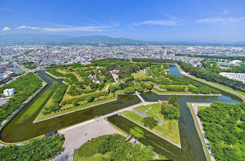 Aerial view of Hakodate, Japan