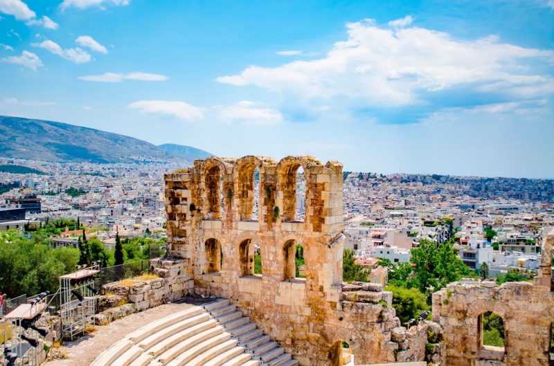 The view from the Acropolis in Greece