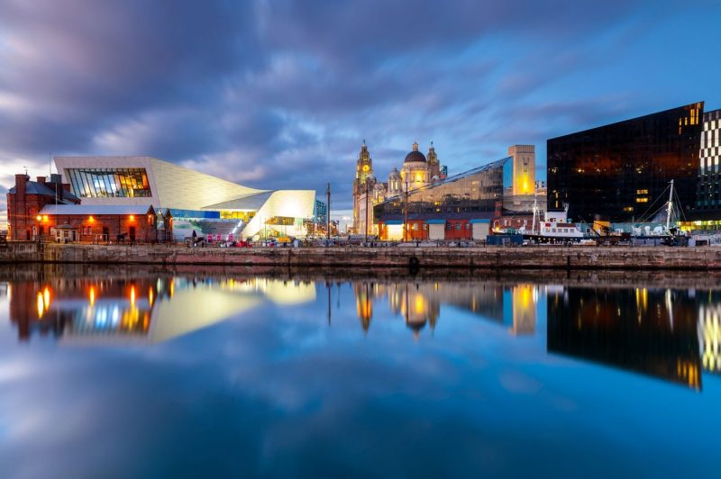 View over the water of Liverpool