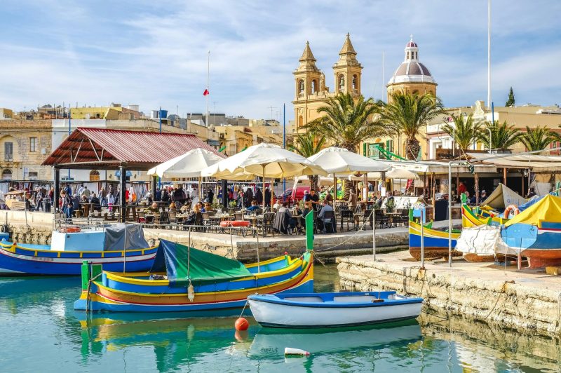 The fishing village of Marsaxlokk in Malta