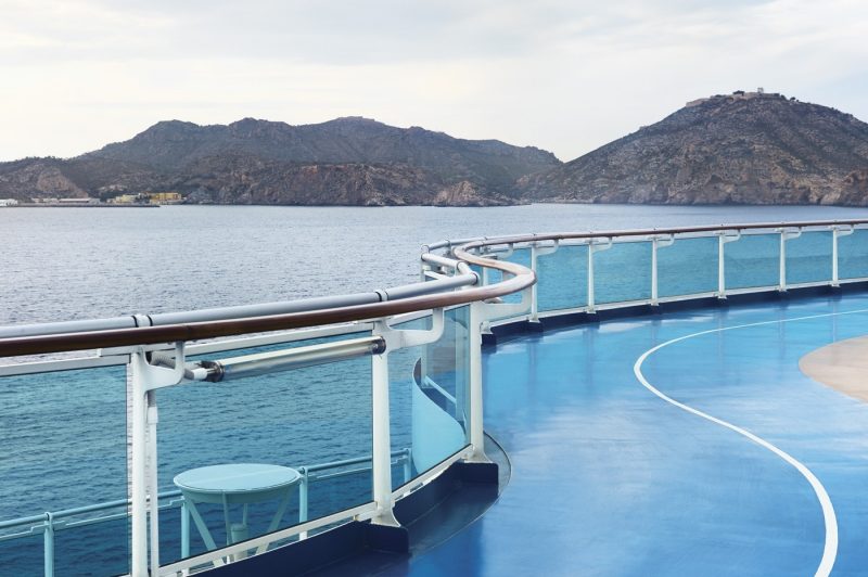 A jogging track onboard a Princess ship