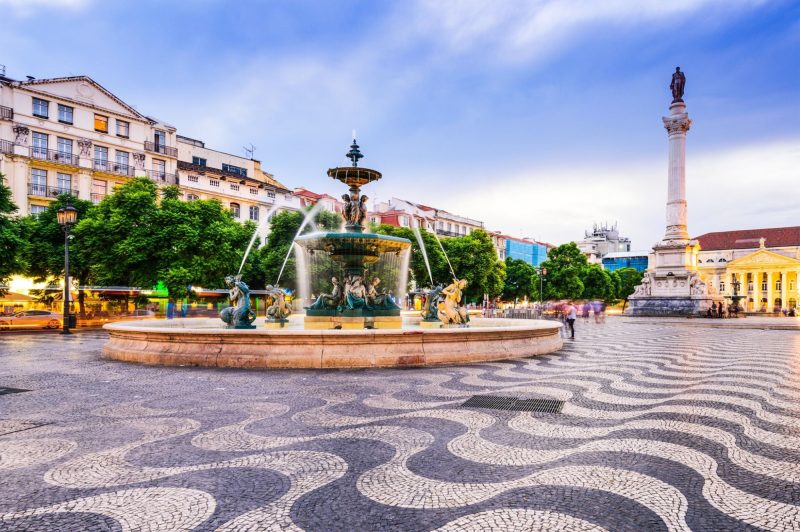 A square in Lisbon, Portugal