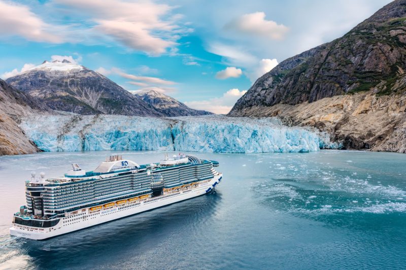 Star Princess in Alaska by glaciers