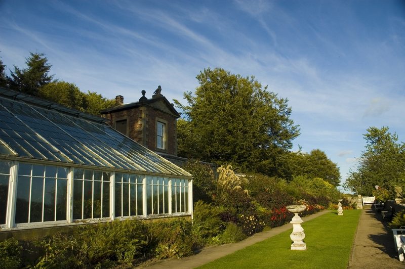 Wallington Walled Garden with greenhouse