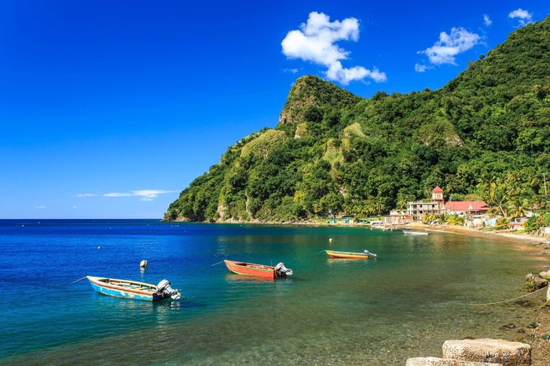 Beach in Dominica, Caribbean