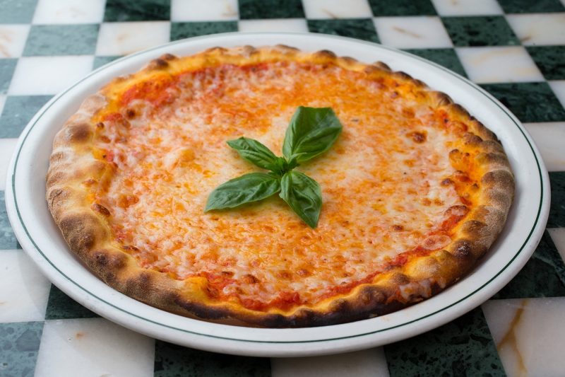 A margherita from Verdi's Pizza, one of our onboard pizzerias