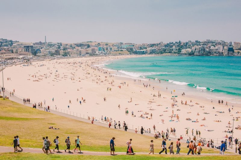 People on Bondi Beach