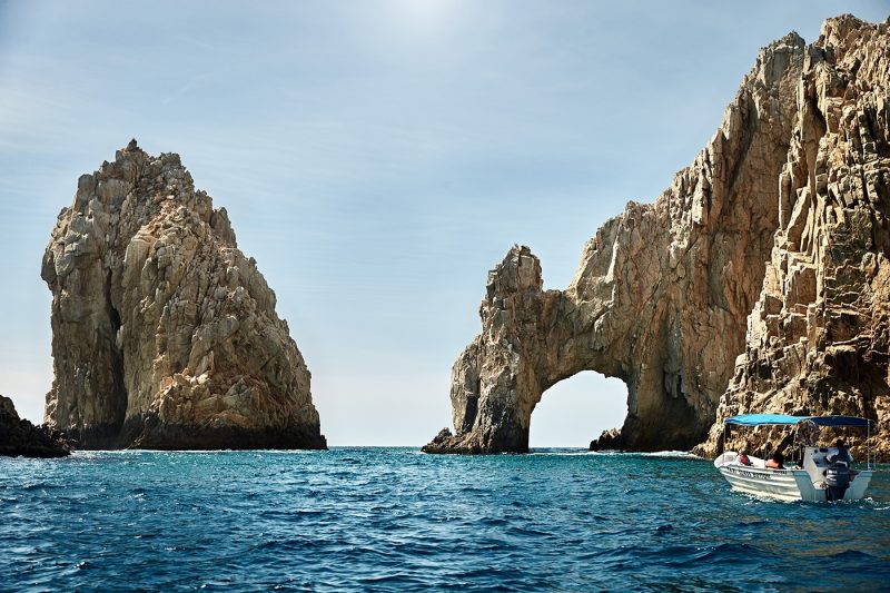 Cabo Rock Arch With Boat