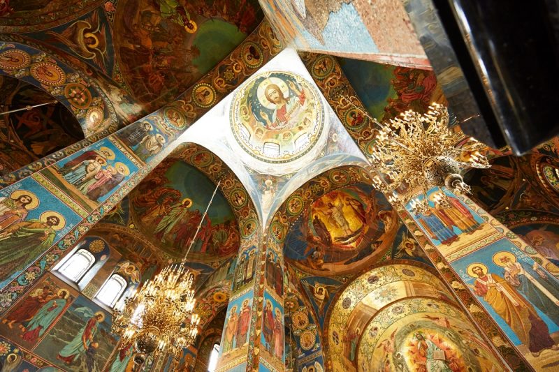 The stunning interior of the Church of the Savior on Spilled Blood Church St Petersburg