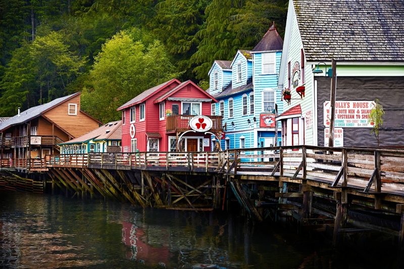 Row of shops on Creek Street, Ketchikan