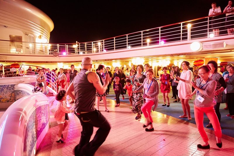 cruise ships dancing