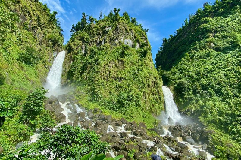 Two waterfalls in Dominica