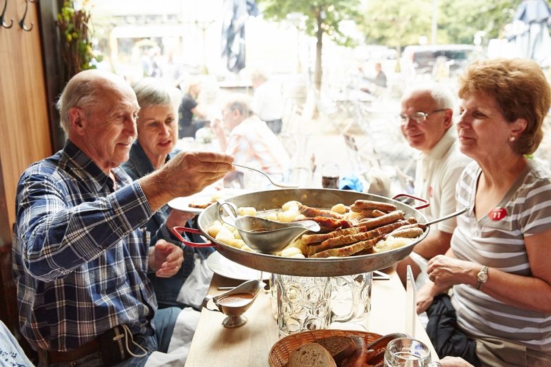 A biergarten in Berlin