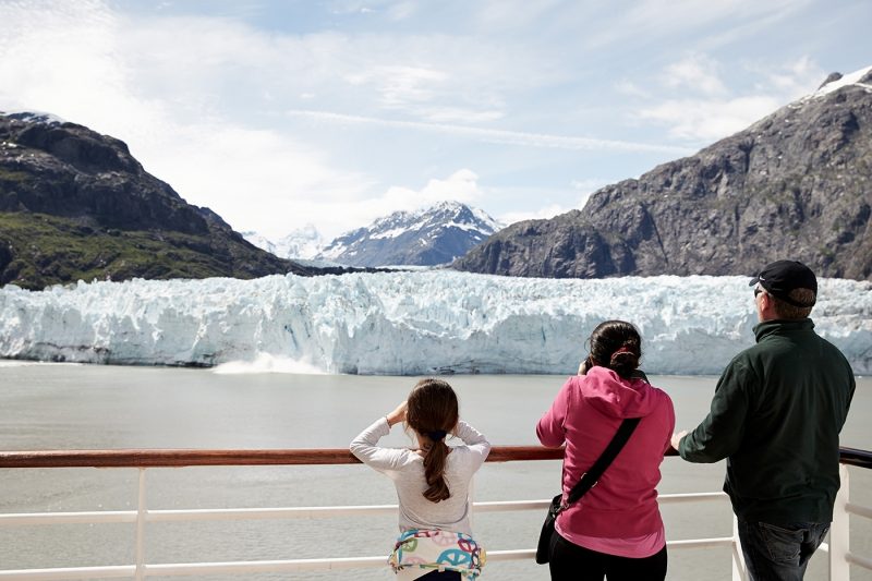 View from deck in Glacier Bay, Alaska