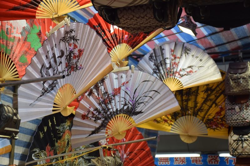 Fans at a street market