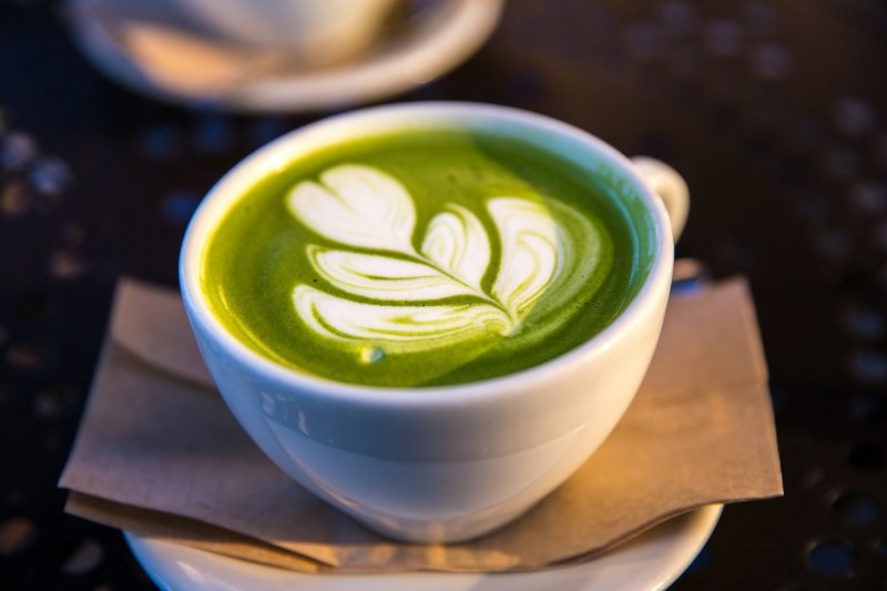 A cup of matcha tea