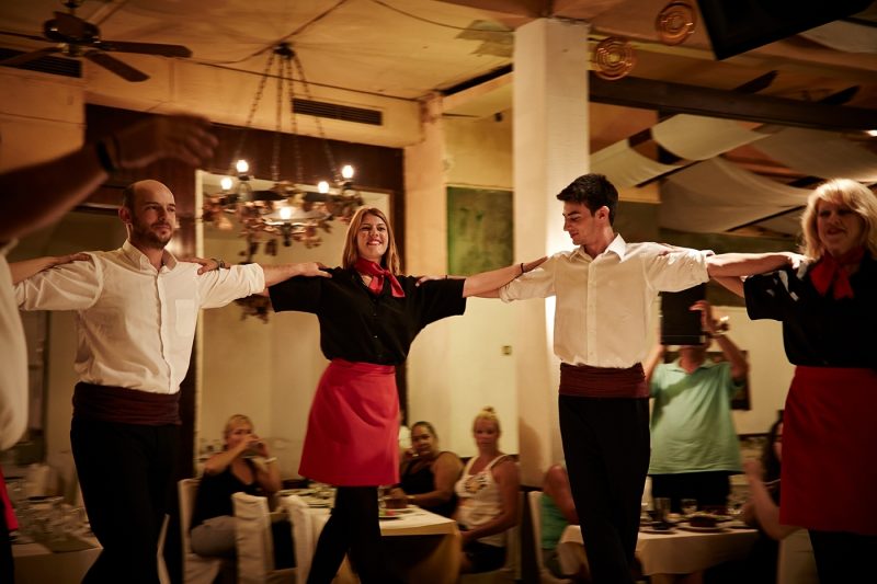 Folk dancing in Athens
