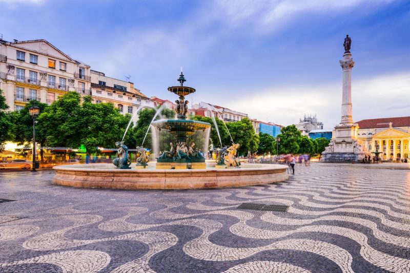 Lisbon Portugal Rossio Square