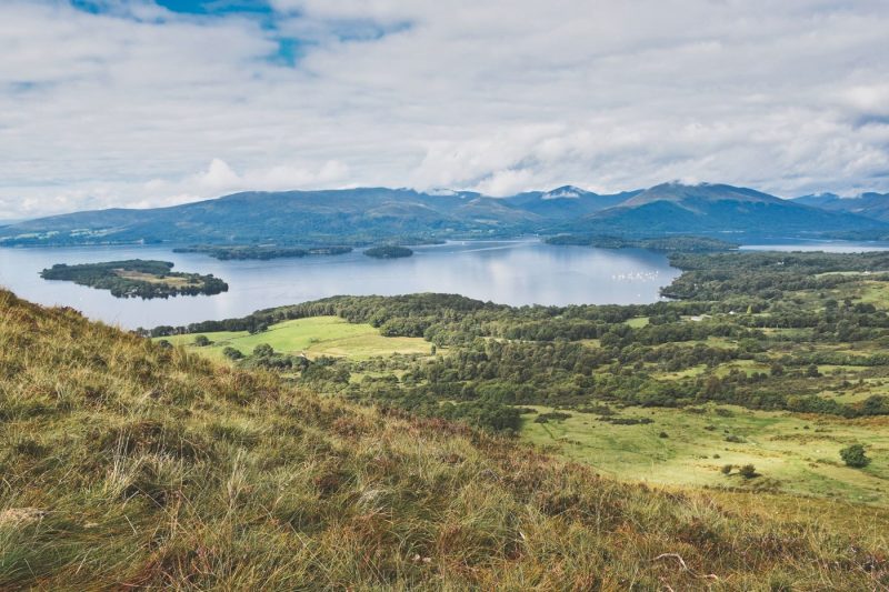 View over Loch Lomond in Scotland