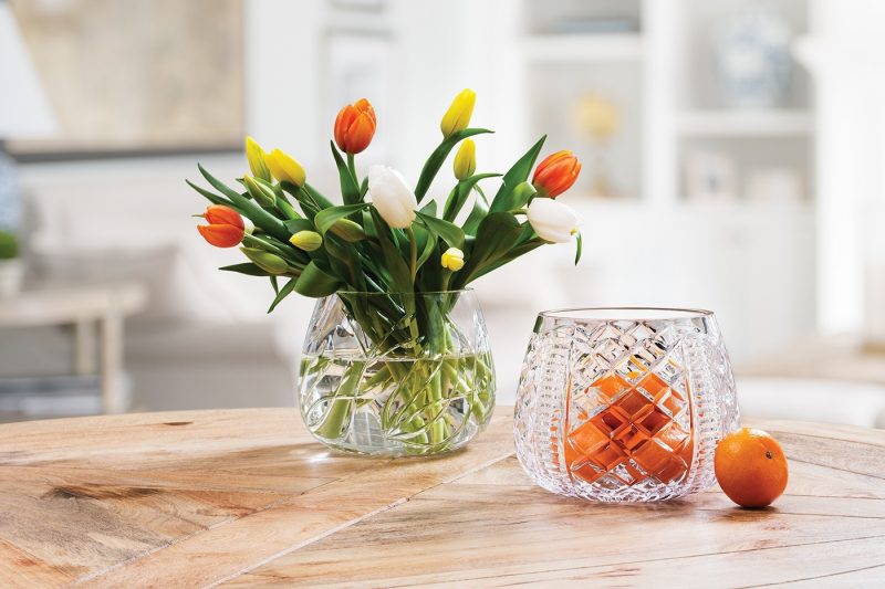 Two crystal vases