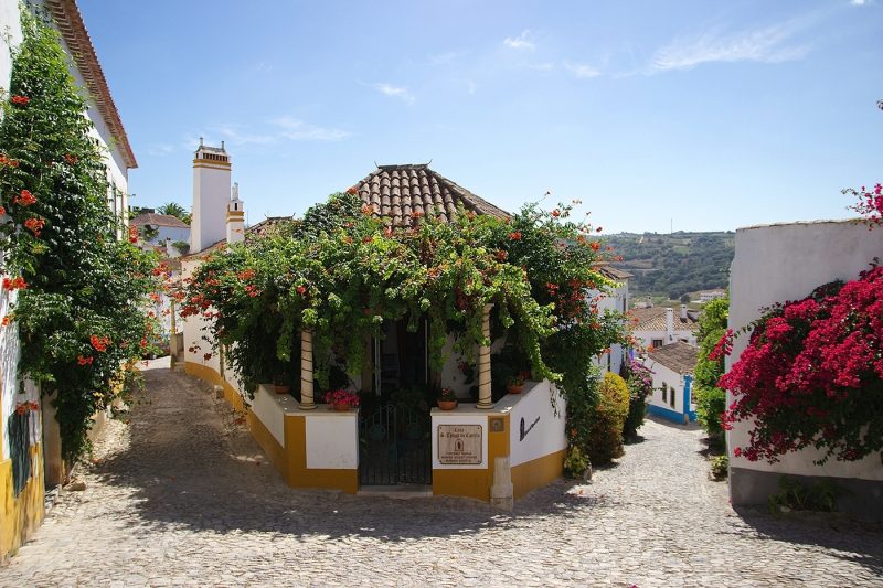 The cobbled streets of Obidos