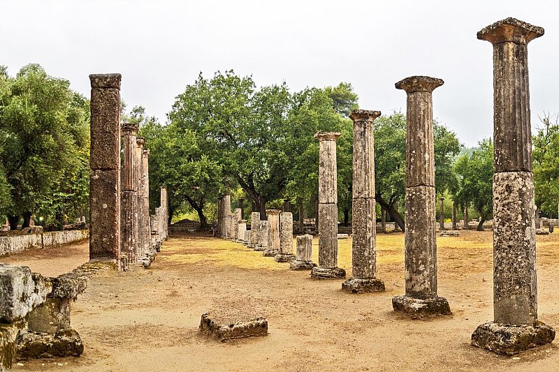 Ancient ruins in Olympia, Greece