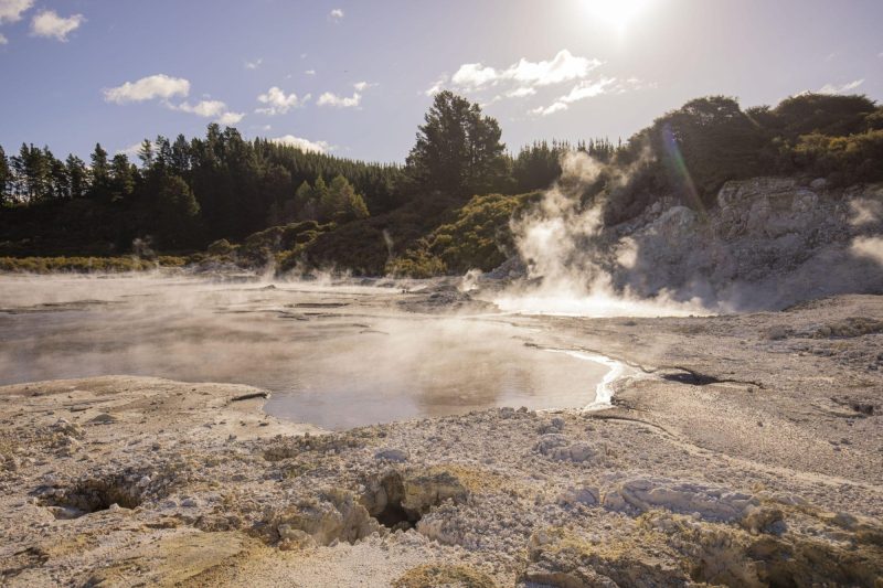 Geothermal springs and mud pools of Rotorua, New Zealand