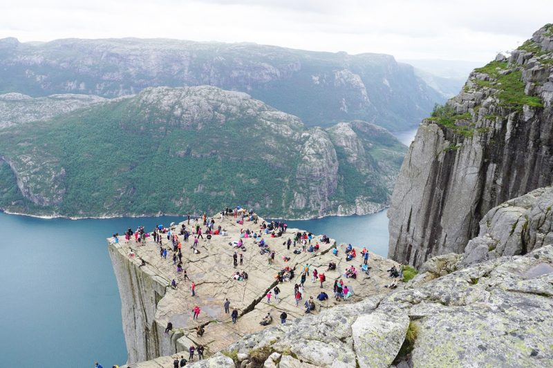 See the drop at Pulpit Rock, which sits over 600 metres above Lysefjorden