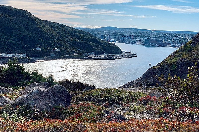 Signal Hill overlooking St John's in Canada