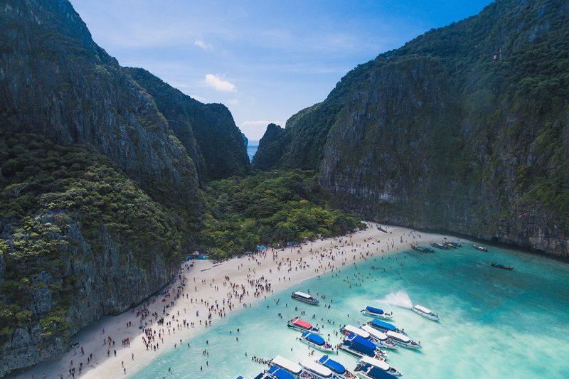 The beaches of Phi Phi Islands