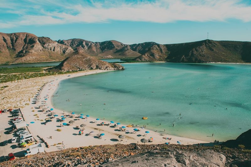 People on beach in Playa Balandra