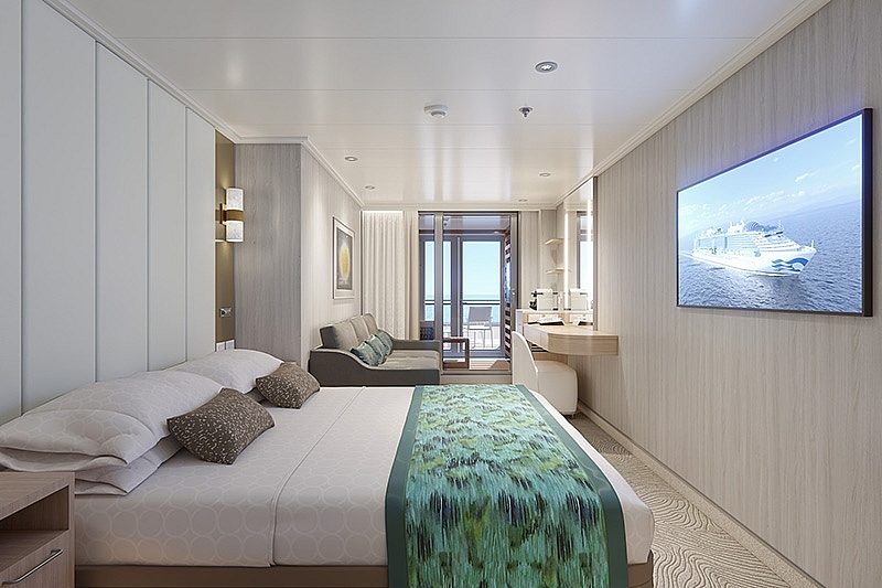 Reserve Collection Cabana Room on Sun Princess render