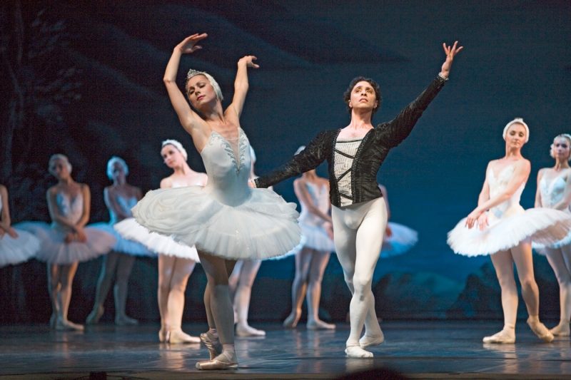 A performance of Swan Lake in the Conservatory theatre Saint Petersburg