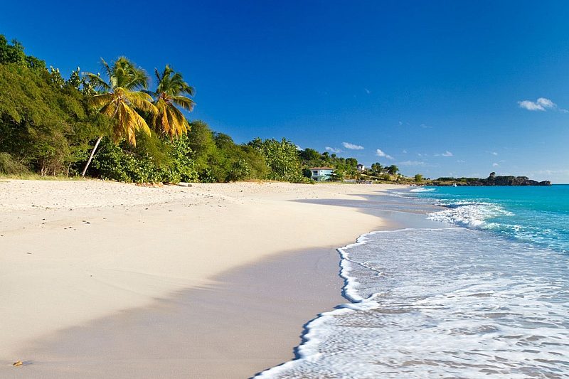 A beach in Antigua, the Caribbean