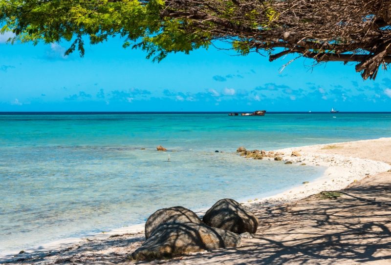 View of Aruba and a beach toward Arashi