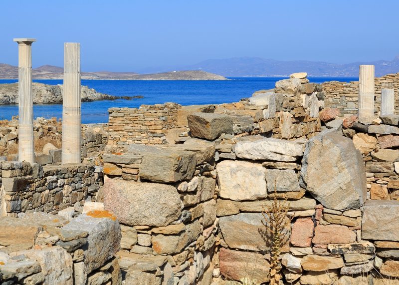 Delos archaeological ruins, UNESCO World Heritage Site, Delos