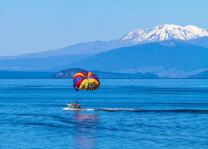 Waterskiing on Lake Taupo