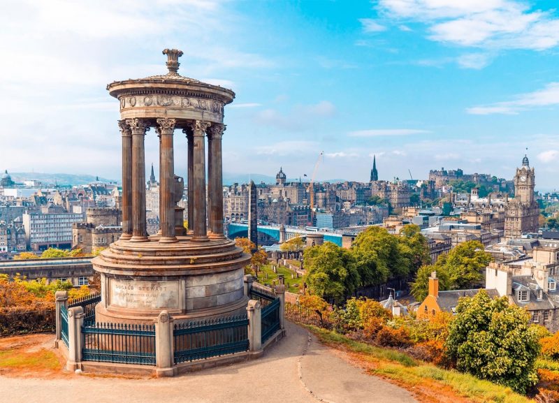 Calton Hill in Edinburgh Scotland