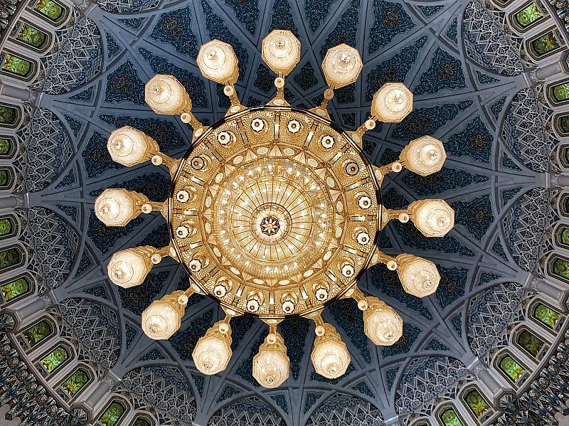 Grand Mosque Muscat ceiling