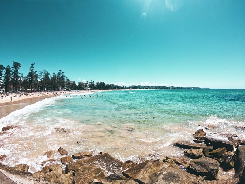 Sunny beach in Australia