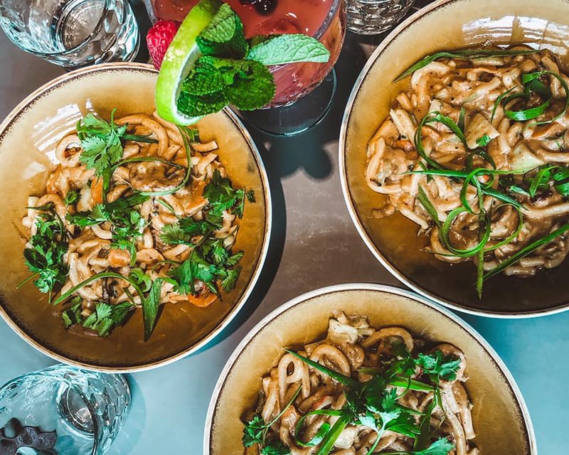 Plates of pasta at Ulo, Tallinn