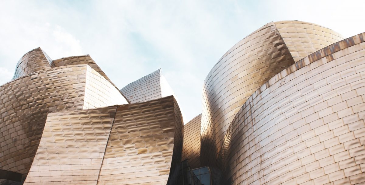 The iconic angular exterior of the Guggenheim museum in bilbao