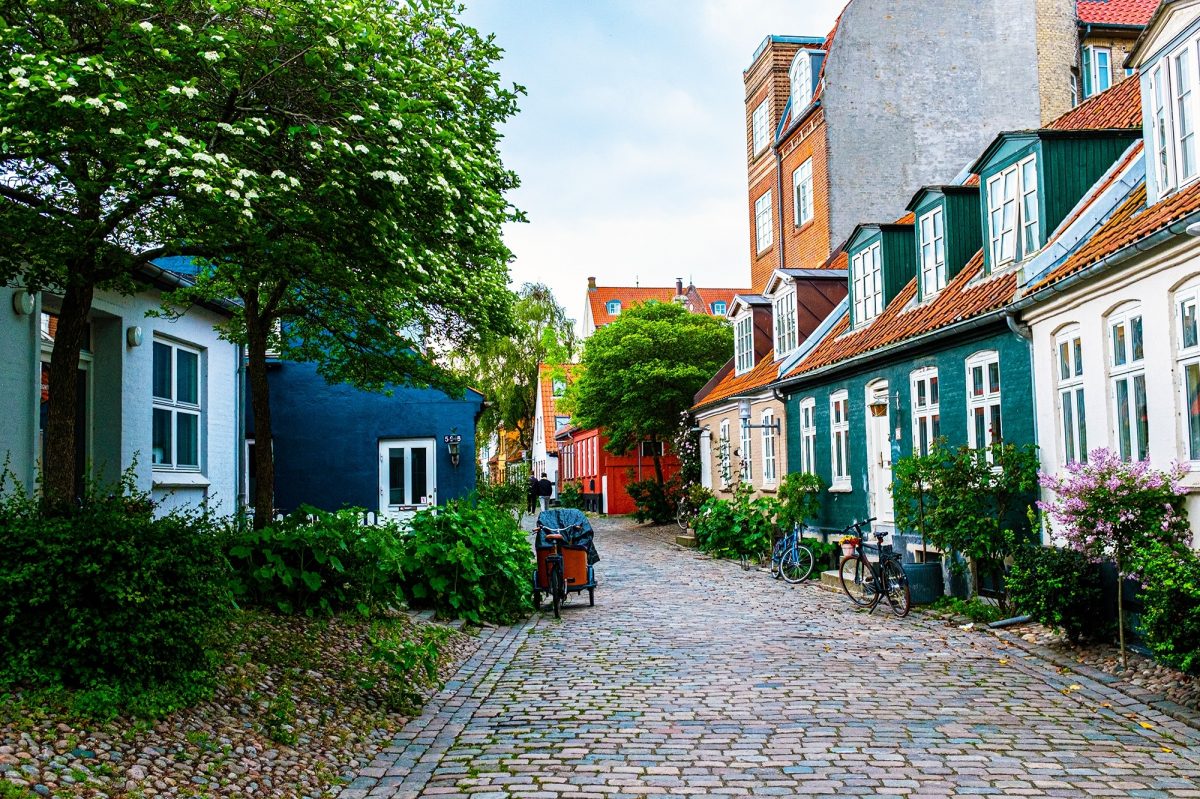 Street in Møllestien, Aarhus, Denmark