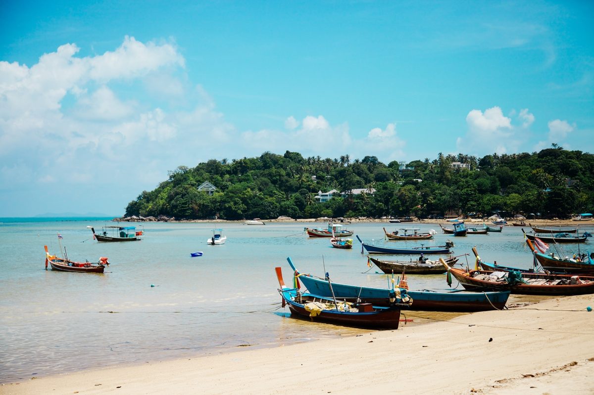 Boats on beach in Ko Samui, Thailand