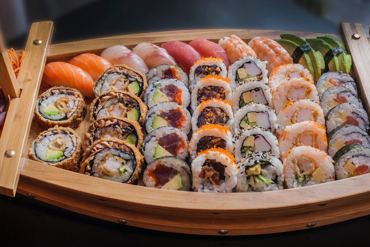 A selection of sushi